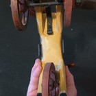 Vintage Wooden Horse Pull Toy On Wheels With Hand-painted Saddle