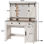 Makeup Vanity With Lights   Barn Doors  Vanity Desk With Mirror And Lights