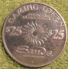 1987 Sands Las Vegas 25 Dollar Silver Slot Token 1 5 Oz  999 Fine Coin Aligned