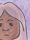 Aceo    margrette    Acrylic Sketch Portrait Original Mini Painting By Runrabidpress