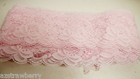 Vtg Lace Trim Pale Pink  4  Wide  Scalloped Filet 18 5 Yards
