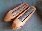 Antique Wood Primitive Large Weaving Loom Shuttles Lot Of 2  17 5  Each