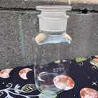 500 Ml Medical Apothecary Jar Bottle Vintage Clear Glass Stopper Euc