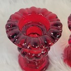 Shishi Red Candle Holders In A L e  Smith-style Mold reproduction Inspired Nwt