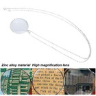 Magnifying Glass  5x Necklace Monocle Portable Pendant For Silver