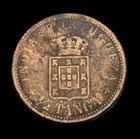 1903 Portuguese India 1 2 Tanga Carlos I Bronze Coin Mcmiii Colonial