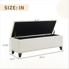 47 5  Upholstered Storage Bench Tufted Ottoman For Bedroom Entryway 