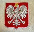 Poland Coat Of Arms Patch Polska Crest Embroidered Iron-on Eagle Bird Badge New