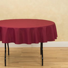 Linentablecloth 70-inch Round Polyester Tablecloth Burgundy