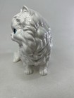 Napcoware Ceramic White Persian Cat Figurine 7    Blue Eyes Kitty Japan Vintage