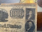 Bank Of The United States 1000 Dollar Note 1840 Reproduction- Has Wear