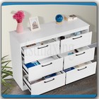 White 6-drawer Dresser Chest Of Drawers Storage Cabinet Unit Bedroom Furniture