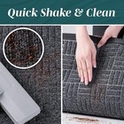 2 Pk Striped Door Floor Mat Indoor Outdoor Rug Entryway Rubber Backing Absorbent