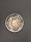 1864 Yb Peru 1 5 Sol Seated Liberty  900 Silver Coin  Lima Mint