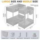 Sevenblue 2 Pack Under Sink Organizer Bathroom Cabinet Storage Shelves Hooks Gra