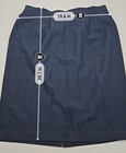 Liz Baker Essentials Vintage Navy Blue Pleated Midi Skirt Women s Plus Size 20w