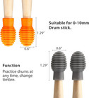 8 Pack Drumstick Mute Tips Dampeners For Silent Drumming Practice Silicone Tips