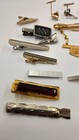 Vintage Mens Tie Bar Clip Tack Collar Stay Lot University Oklahoma Hawaii Glass