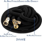 25-100 Foot Expandable Garden Hose  Upgraded Leakproof Lightweight No-kink