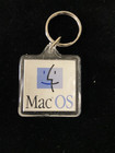 Apple Mac Os Lucite Square Keychain Rainbow Apple Collectible Vintage 90 s