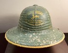1940s-50s Green Woven John Deere  quality Farm Equipment  Straw Safari Hat