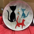 4   -6    Diameter Bovano Of Cheshire Collector Black Cat Plate