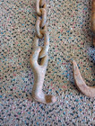 Old Farm Chain And Large Hand Forged Hook  Antique Vintage Salvage Garden