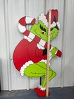 Candy Cane Grinch -hand Painted Wood Yard Art - Christmas - Outdoor Or Indoor
