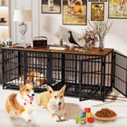 43inch Wooden Dog Crate Furniture Indoor Dog Kennel End Table Pet Cage Furniture