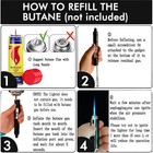New All-in-1 Pipe Windproof Click Butane Refillable Torch Lighter Click-n-hit