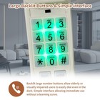 Sacumea Corded Landline Phone 110db Loud Ringer Flashing Alert Beige