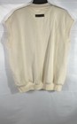 Fear Of God Essentials Men s V-neck Pullover Vest Cream Cotton Fleece Sz M