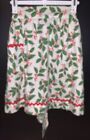 Half Waist Apron With Pocket Holiday Christmas Holly Berry Vintage