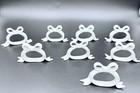 Vintage White Bone China Bow Napkin Rings Set Of 8 By Audrey 1980 s