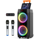 Jyx Large Karaoke Machine For Adult   2 Mic Bluetooth Party Speaker With Wheels