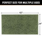 H versailtex Microfiber Chenille Bath Rug 24x42  Ultra Soft Washable Loden Green