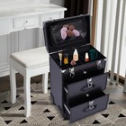 Rolling Makeup Train Case Cosmetic Professional Trolley Makeup Storage Organizer