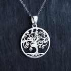 Tree Of Life Filigree Necklace 925 Sterling Silver Pendant Family Roots Gift 