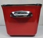 Vtg Budweiser Red   Chrome Classic Hard Plastic Six Pack Cooler Byp Global