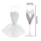 Wedding Wine Glasses 1 Pair Clear Bride And Groom Design Valentines Decor Set 