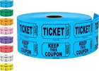 1000 Raffle Tickets  50 50 Double Roll  Blue   8 Color Options   Cardstock  C   