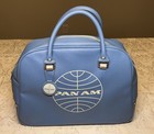 Vintage Pan Am Light Blue   White Carry-on Certified Travel Flight Attendant Bag