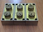 Vintage Lot X 3 Mosler Safe Deposit Box Brass Lock Replace M5700 No Keys