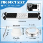 Pekcargo 6pcs Stainless Steel Pool Ladder Steps Replacement Pool Ladder