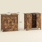 Under Sink Bathroom Cabinet With 2 Doors And Shelf  Rustic Brown
