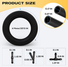 Windshield Washer Hose Kit 4m 13ft Universal Fluid Tubing 30 Connectors Car Suv