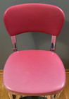 Vintage Cosco Red Metal Fold Out Step Stool Chair Seat Mcm Furniture