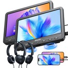 2x10 5  Car Headrest Monitor Portable Dual Dvd Media Player Hdmi Usb W headsets 