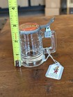 Vintage 1980s Reese   s Pieces Advertising Glass Stein W  Pewter Lid   Tag