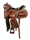 Western Trail Saddle 15 16 17 18 Barrel Tooled Leather Horse Pleasure Tack Set